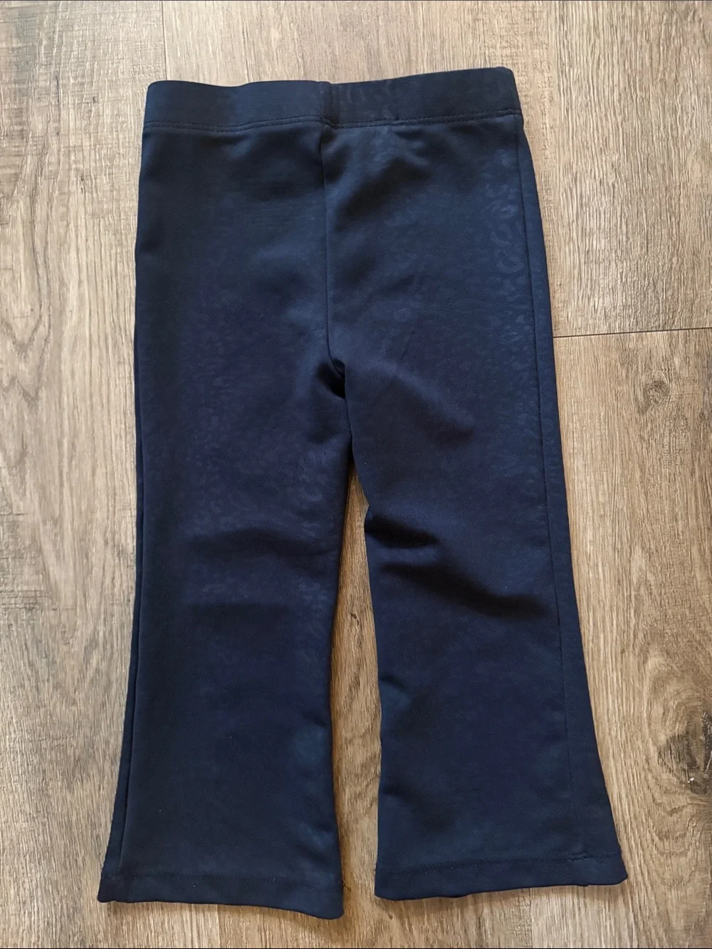 Nike Kids Flared Leggings 3T Black Cotton Stretch Tan Logo Pants